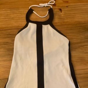 Lululemon Athletica Halter Black and White Top